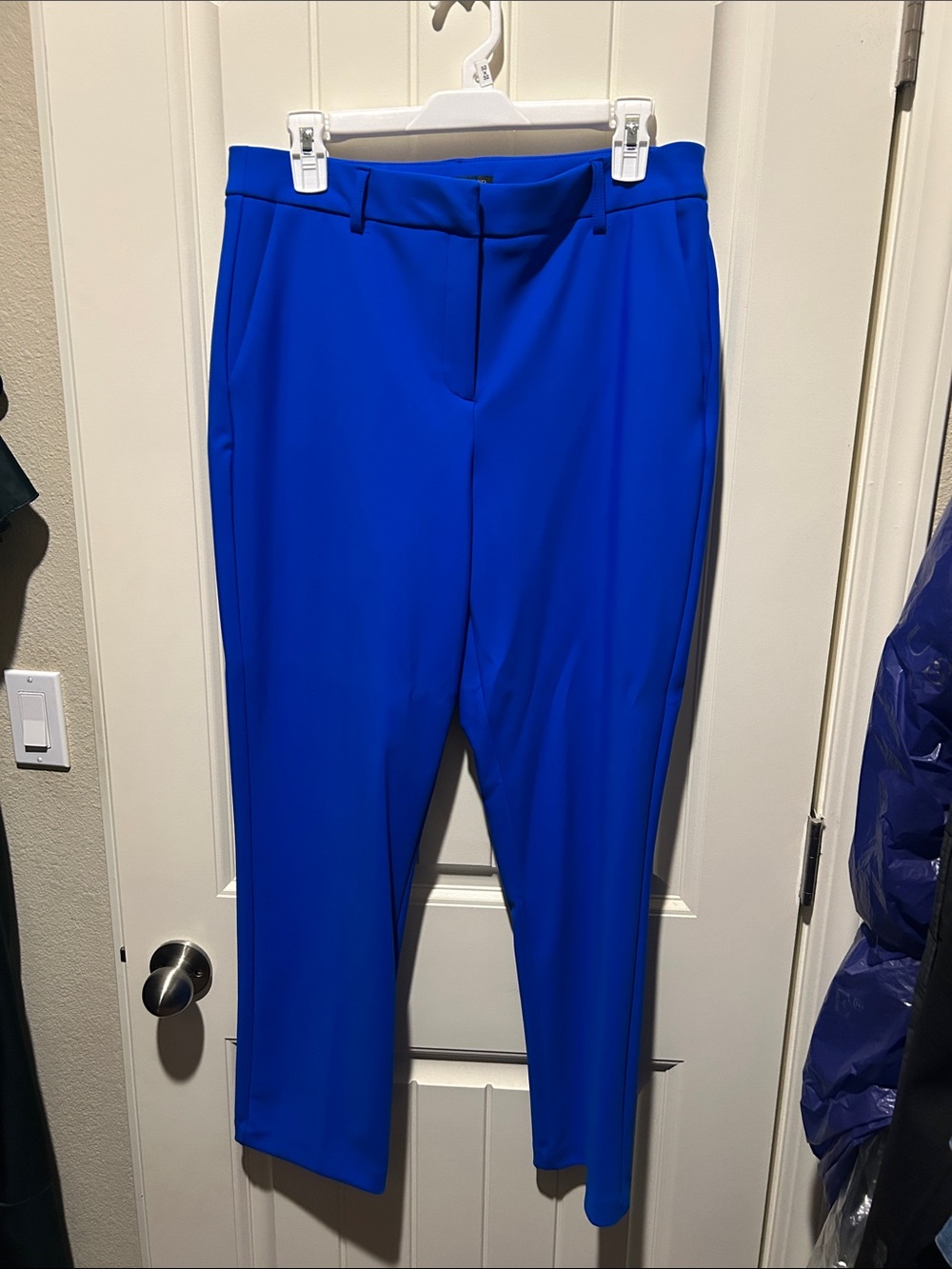 Christian Siriano Electric Blue Cropped Tailored Pants